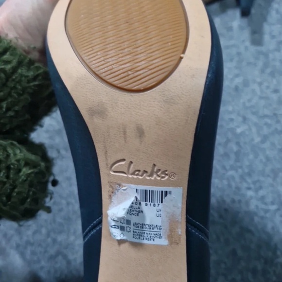 Clarks Dark Gray Heeled Boots - Picture 5 of 5